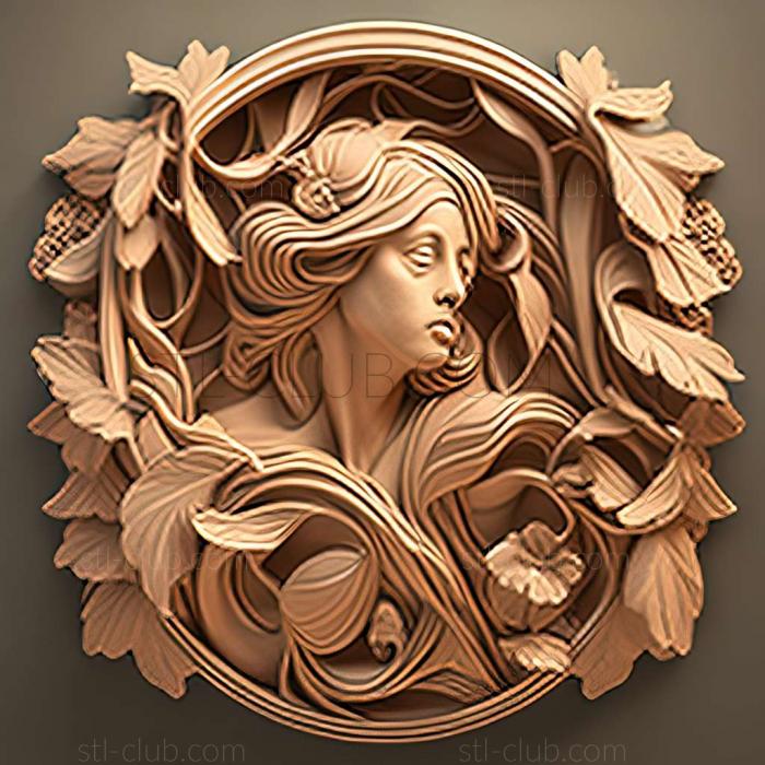 3D model style mucha (STL)